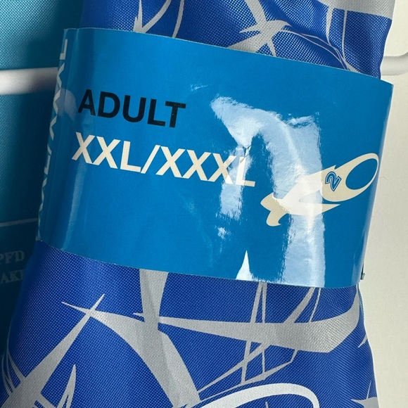 Blue Adult Life Jacket with Black Straps - Picture 2 of 6